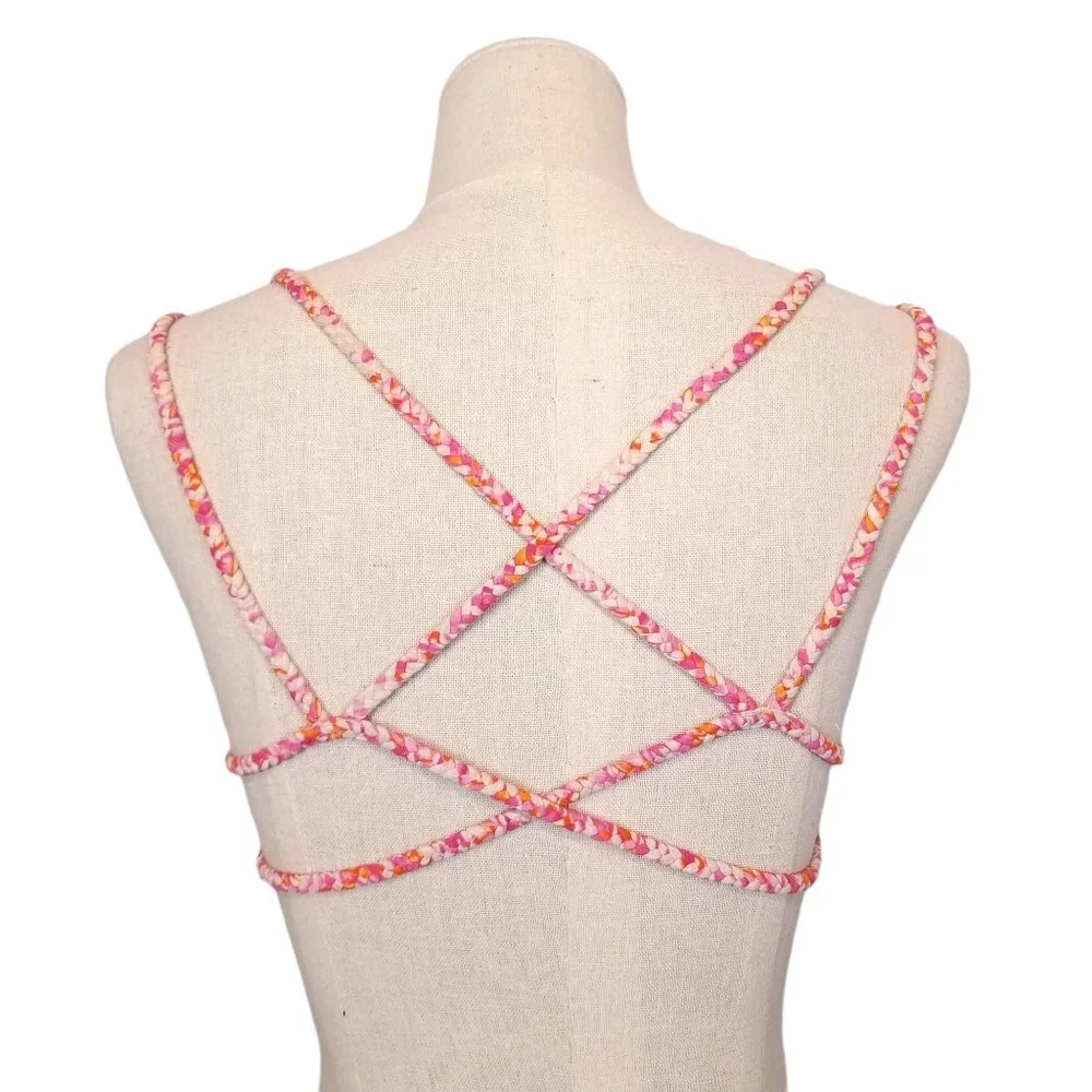 Frankies Bikinis Kaia Set Sherbet Pink Sz Large